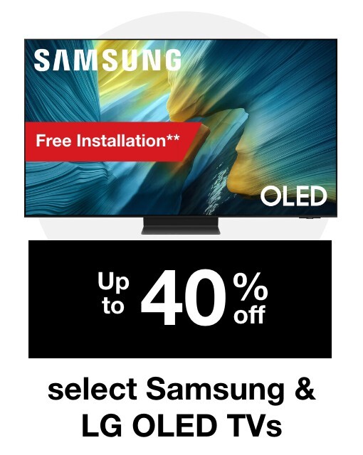 Up to 40% off select Samsung & LG OLED TVs